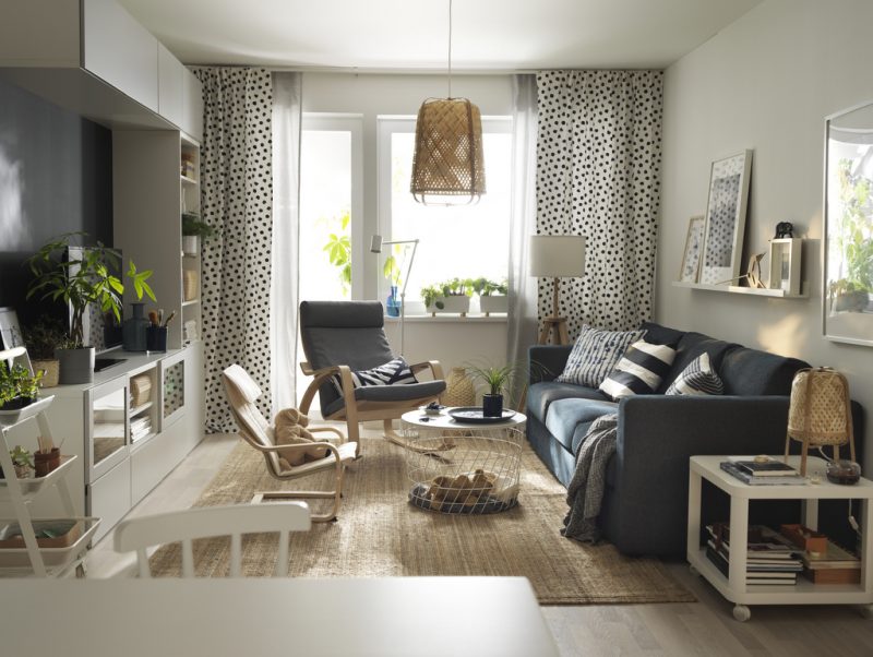 salon meubler avec des meubles IKEA de seconde main